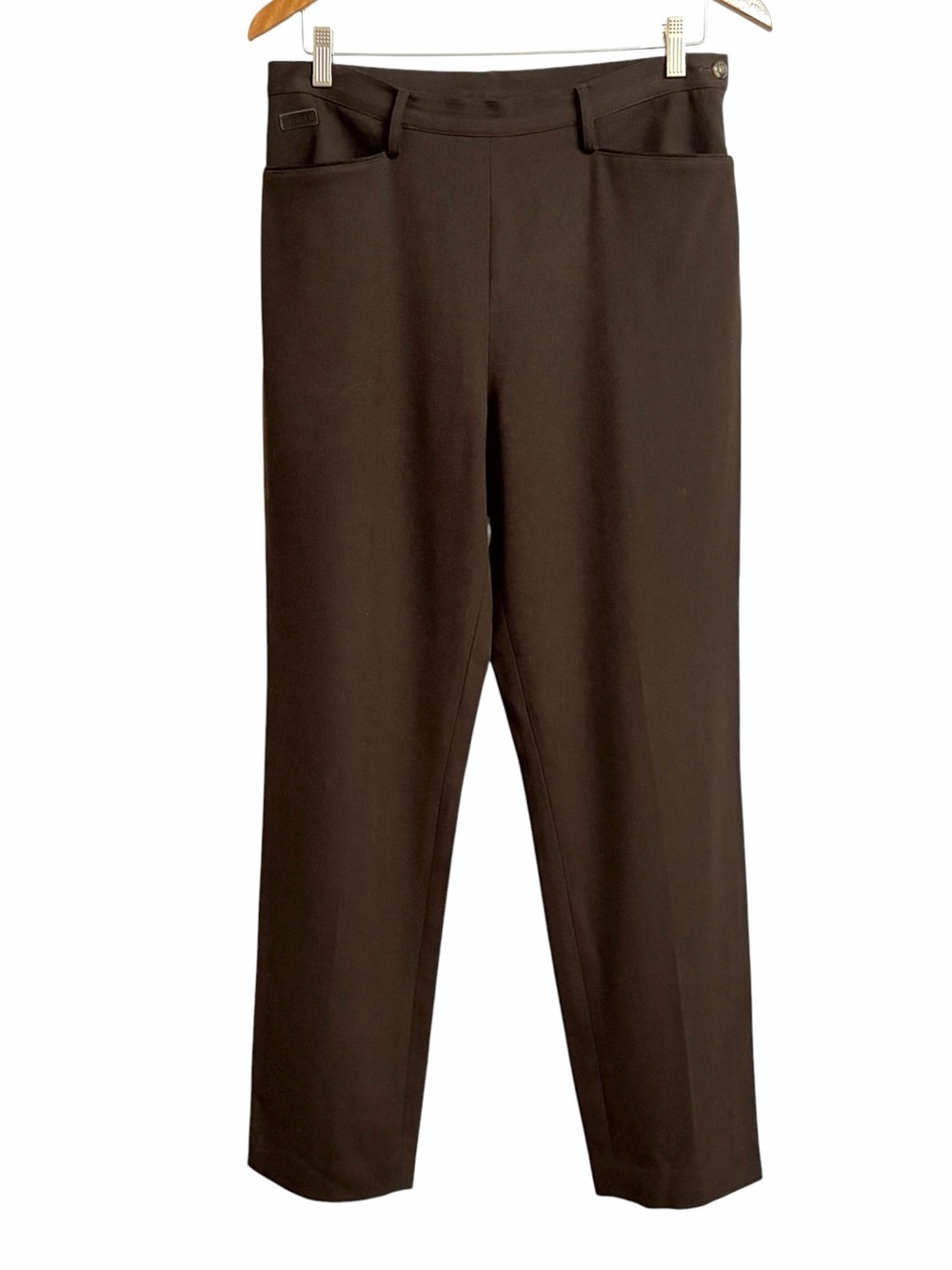 Lauren Ralph Lauren Vtg Old Money Wool Blend Dress Pants 12 Brown Preppy Classic